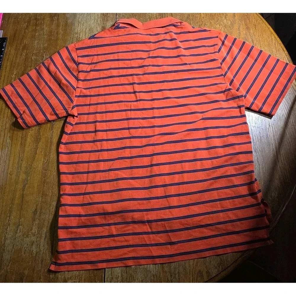Polo‎ Golf Ralph Lauren Orange Striped Polo Shirt Men's Large